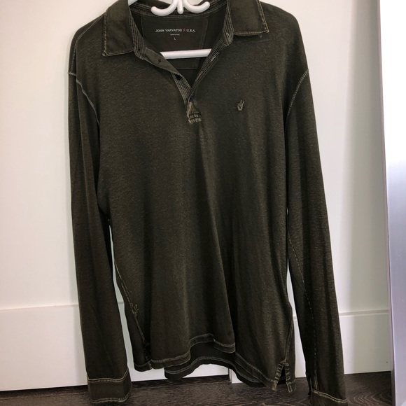 John Varvatos Long Sleeve Tee size L - Picture 2 of 2